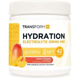 TransformHQ Hydration 42 Servings (Peach Mango) - Electrolytes, Mental Clarity, Vitamins