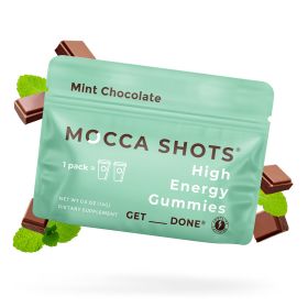 Mocca Shots Energy Gummies with Caffeine  12 - Pack (Flavor: Mint Chocolate)